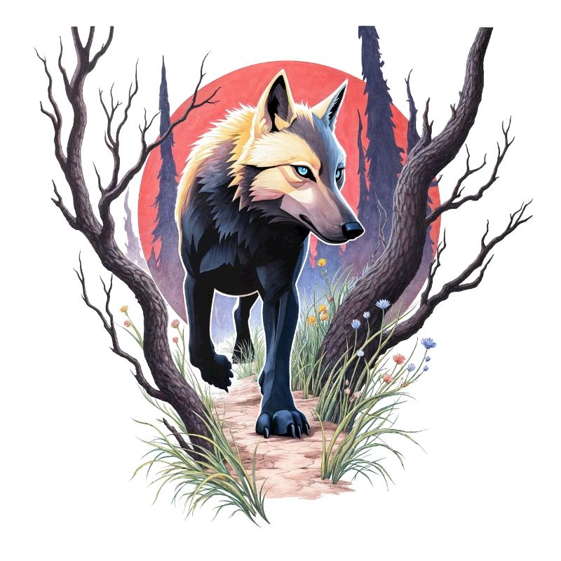 Loup à la chasse