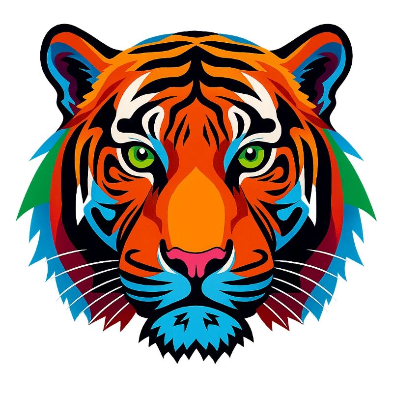 Stylisierte Tiger