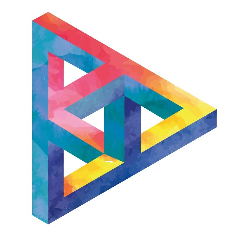 Triangle d'illusion d'optique Escher