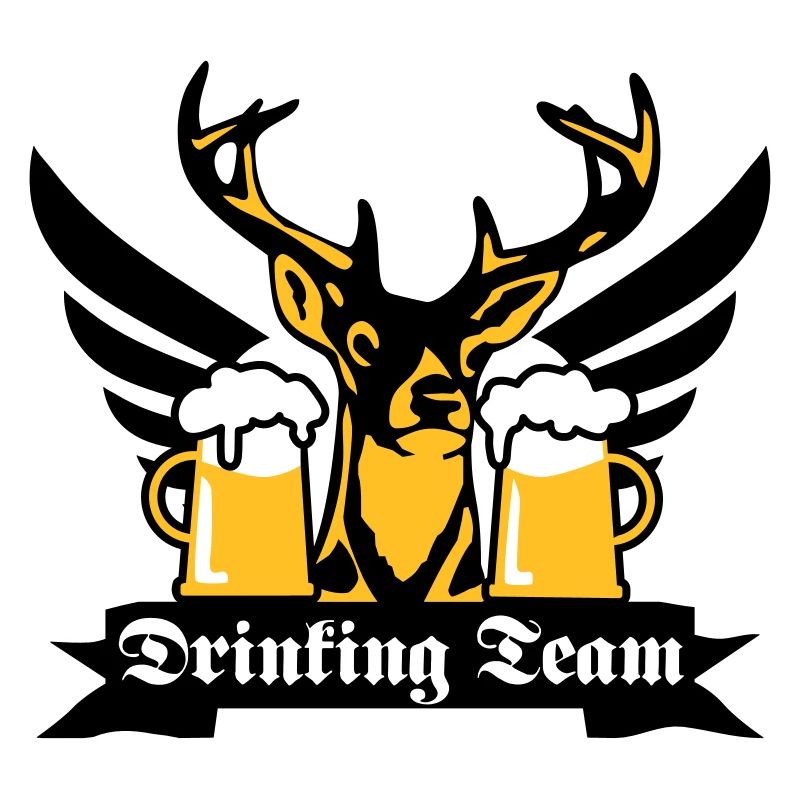 176 Toller Hirsch Drinking Team Flügel Bier Beer