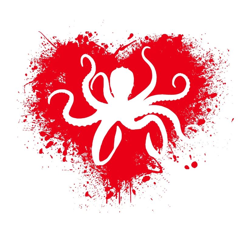 Octopus Love Heart Tentacle Squid