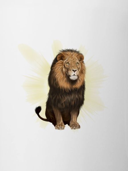 Lion assis