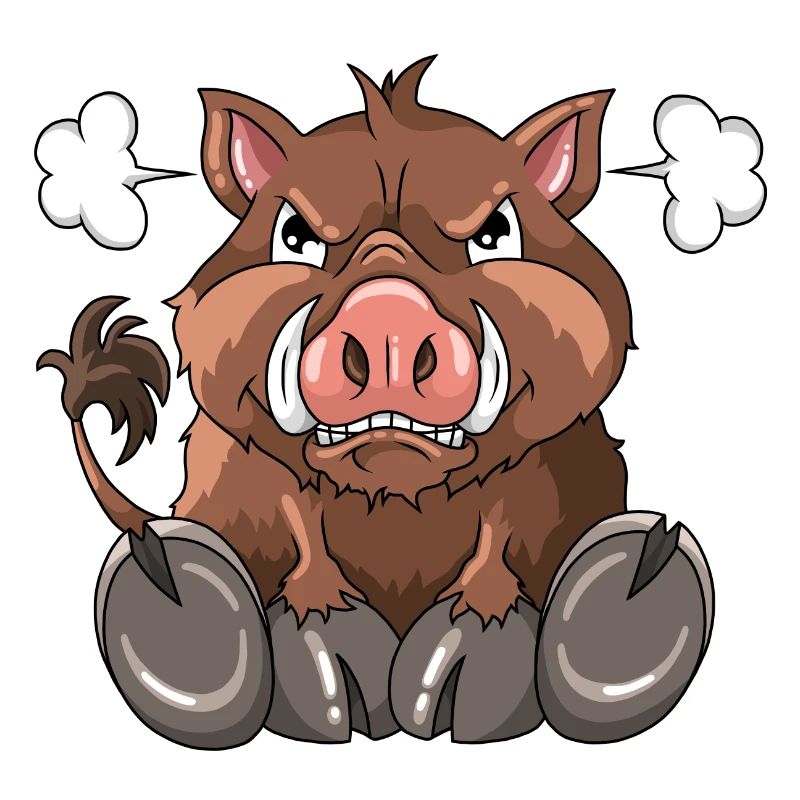Wütendes Wildschwein Wald Bewohner
