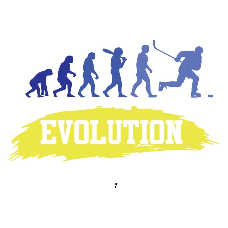 Ice Hockey Funny Evolution