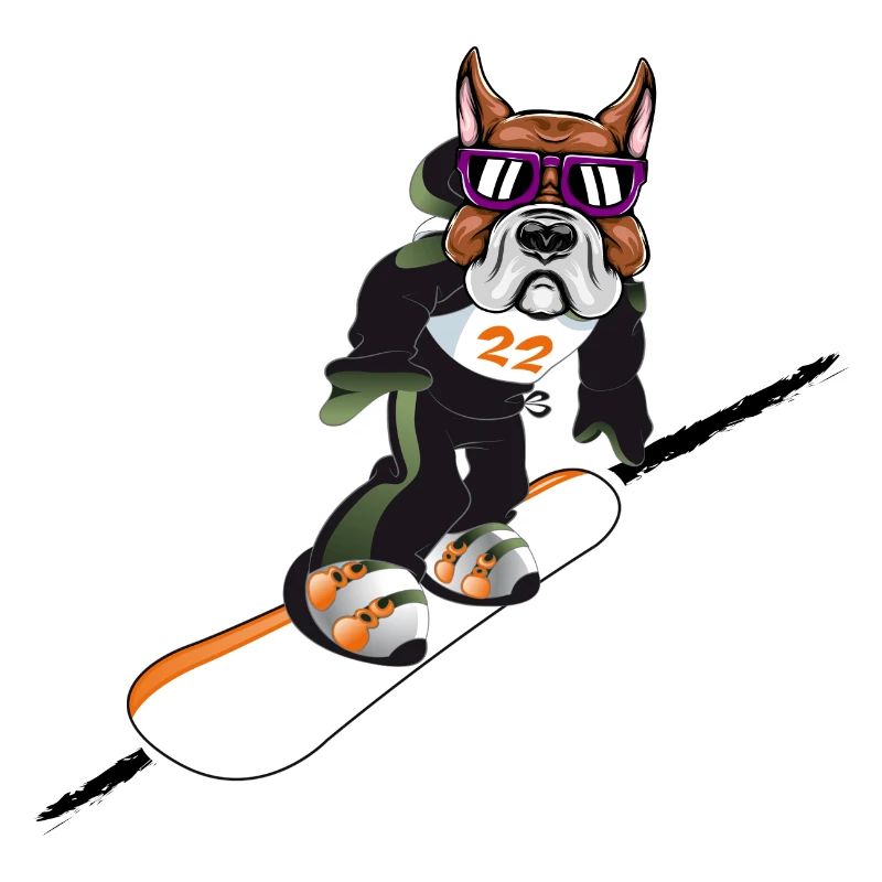 Snowboarder "Freestyle-Snowboard-Dog" Boarder Mode