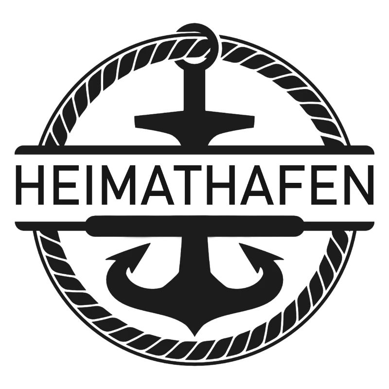 Heimathafen mit Schiff Anker