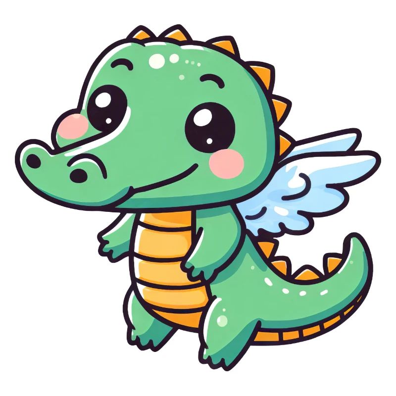 Ailes d’ange crocodile mignon