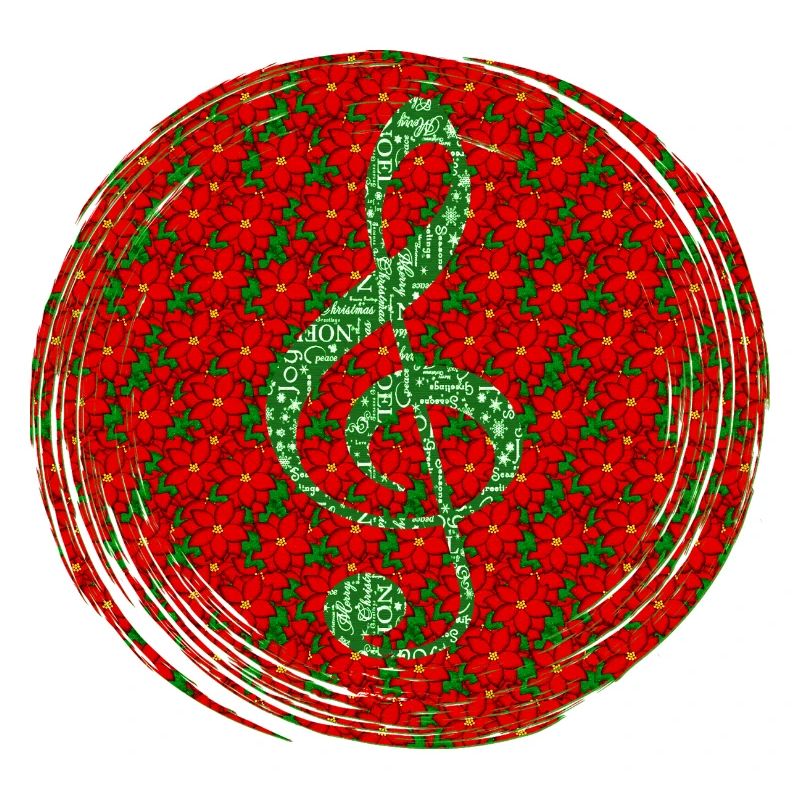 Joyeux Noël Mélodie festive fleurs rouges