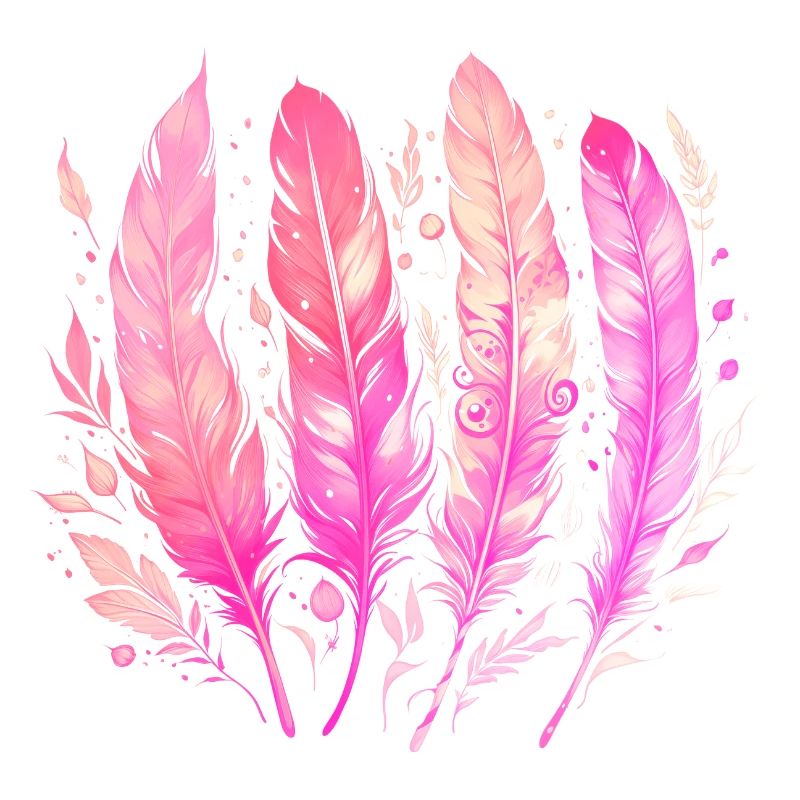 4 Feathers, Bird Feathers, Native Americans, Patterns