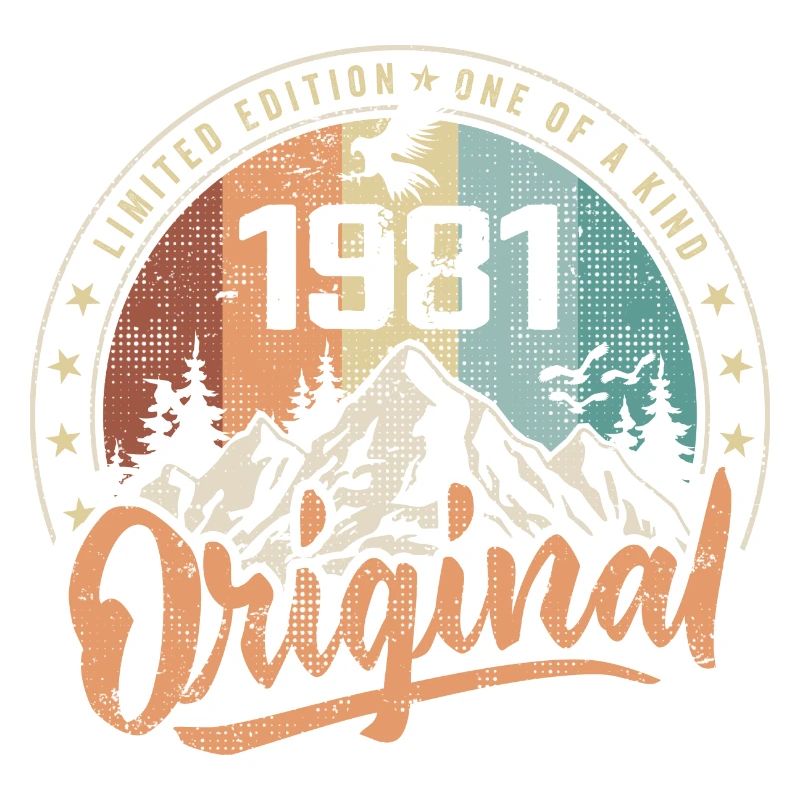 Original 1981 Retro Birthday Gift Born in 1981