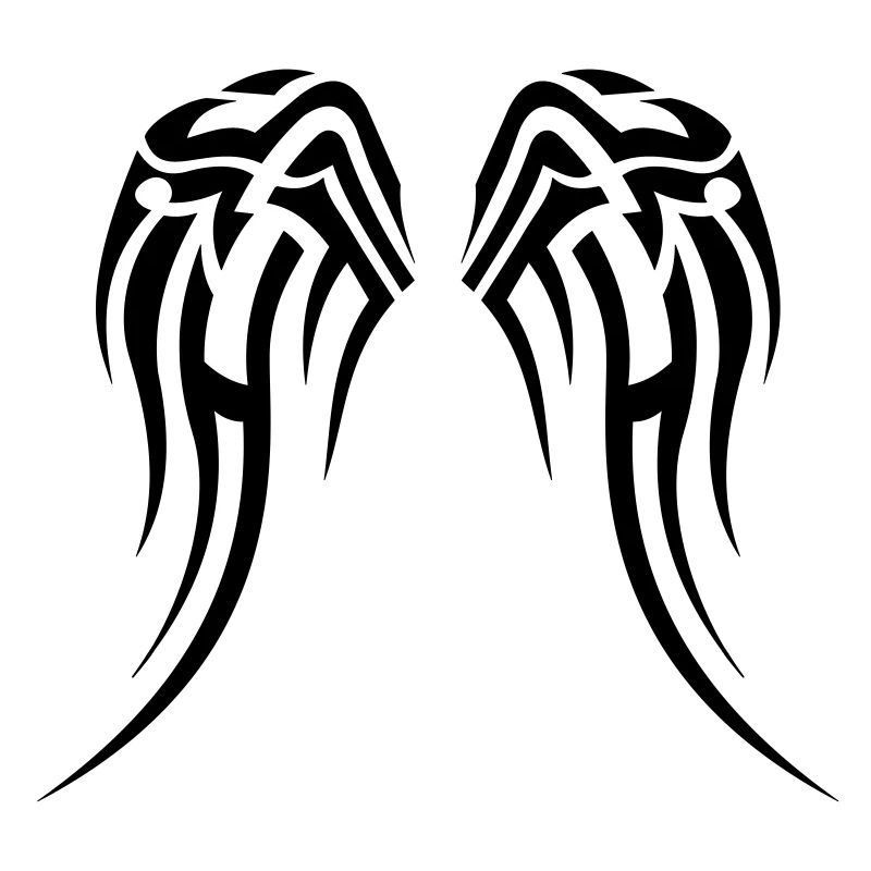 Propre choix de couleur, ailes de tatouage tribal