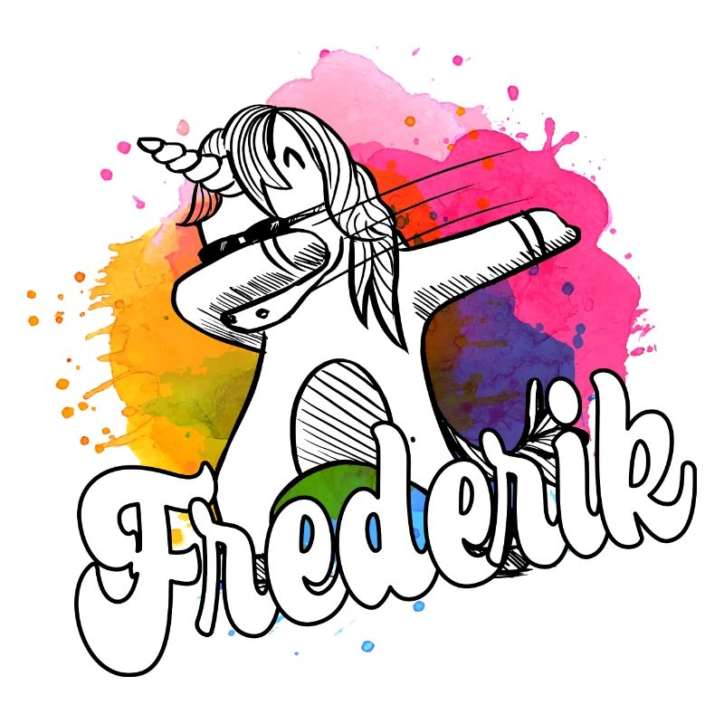 FREDERIK - Beau nom de garçon avec licorne cool