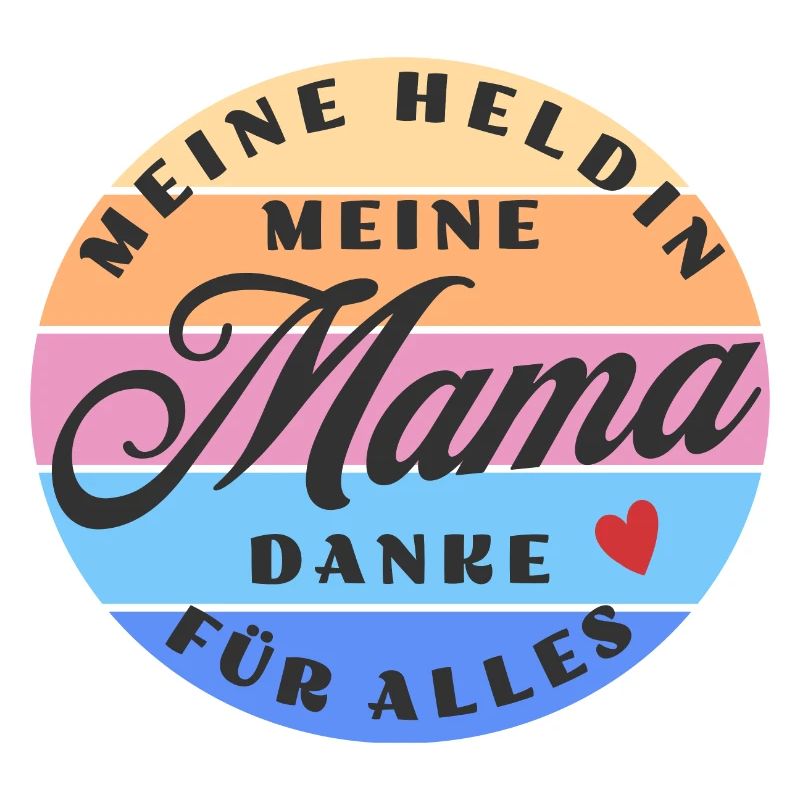 Mama Meine Heldin - Retro - Geschenk Muttertag