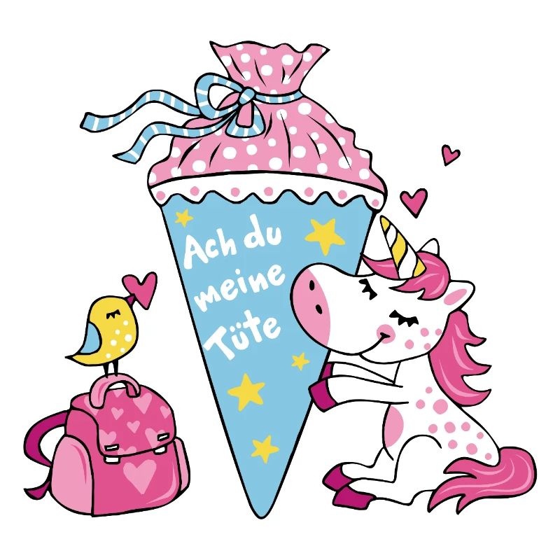 Einschulung Einhorn. Ach du meine Tüte!