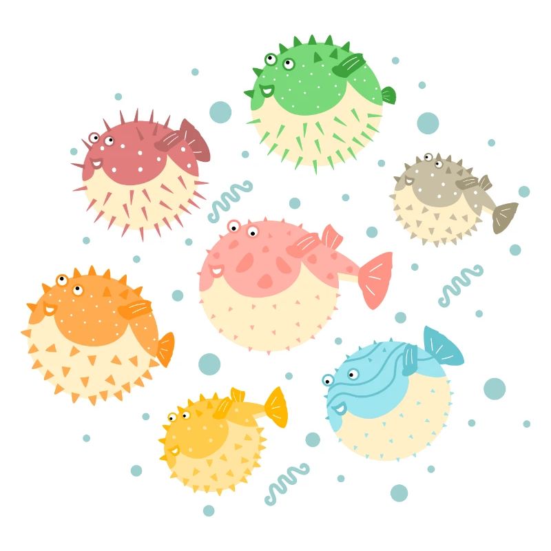 Poisson-globe coloré