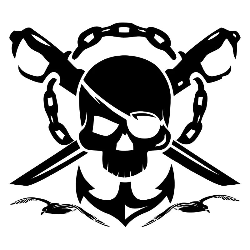 Maritim-Anker-Skull-Schwerter-Möwe-Norddeutsch
