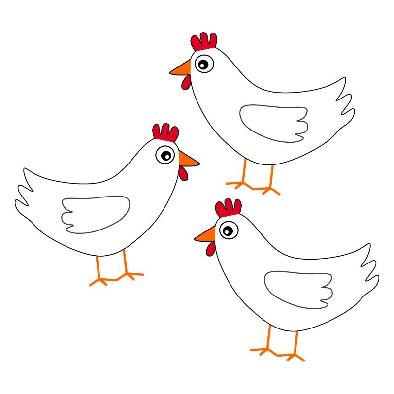 poulet blanc drôle