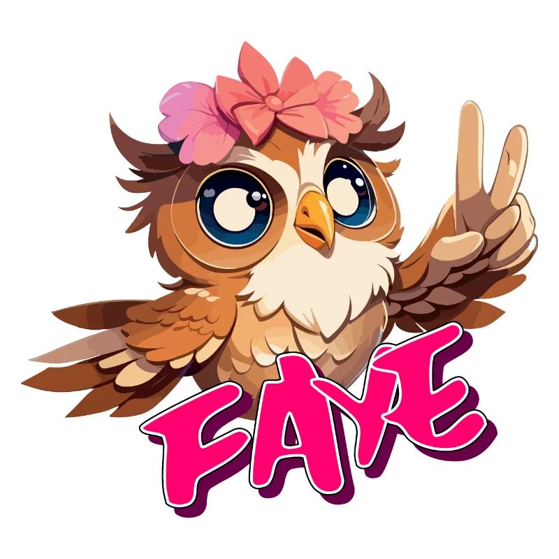 FAYE - Schöner Mädchen Name mit süßer EULE