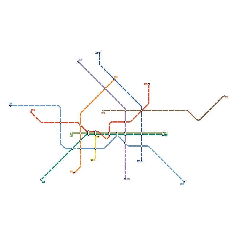 U Bahn Network Map Berlin Souvenir Gift