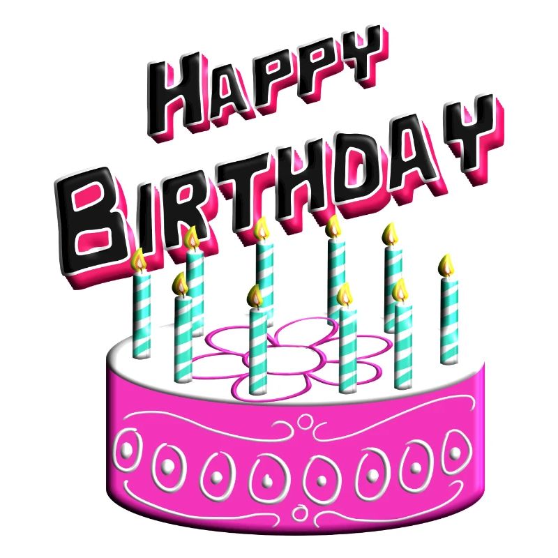 Joyeux anniversaire gâteau rose