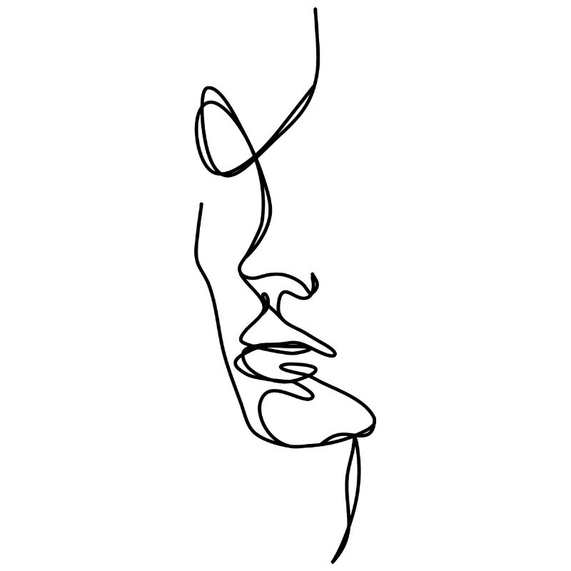 Une ligne. visage