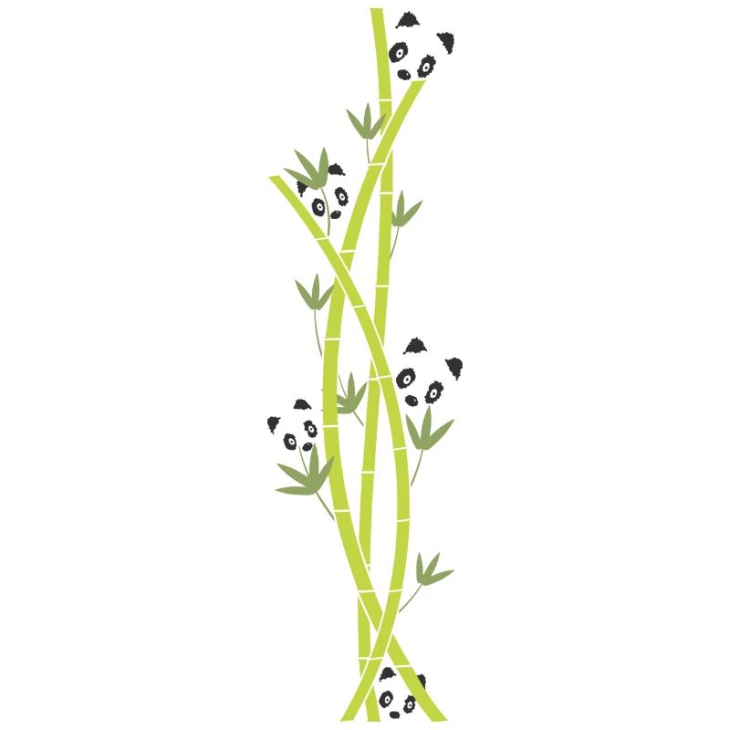 panda and bamboo