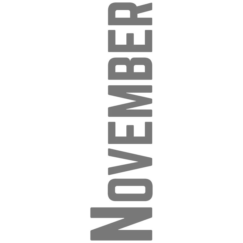 November Monat als Text | Farbe anpassbar