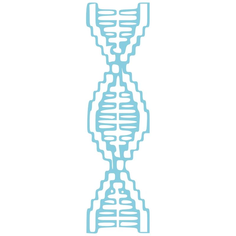 Pixel Art Hélice ADN Bleu