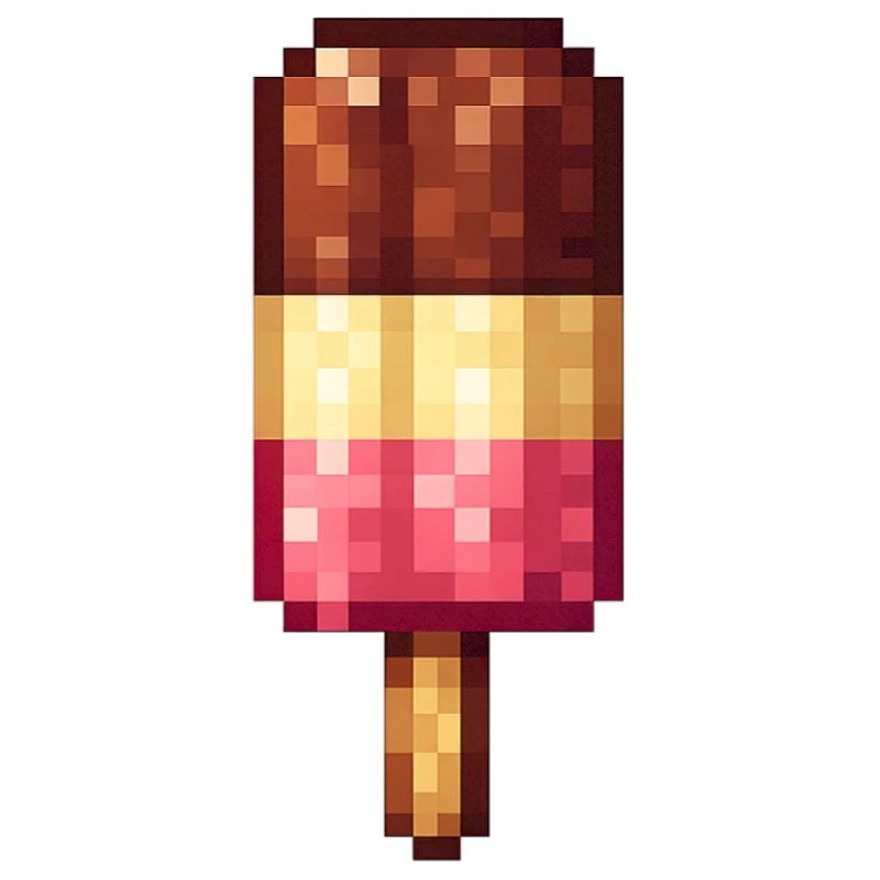 Glaces rétro pixelisées