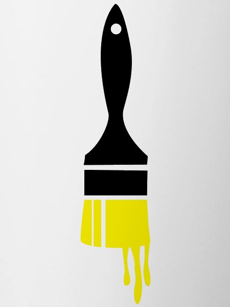 dripping paint brush