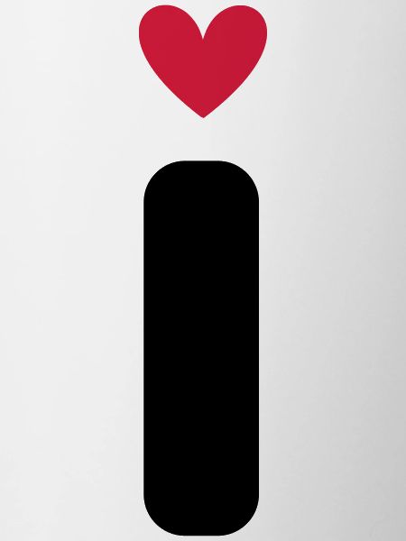 "I" mit Herzchen