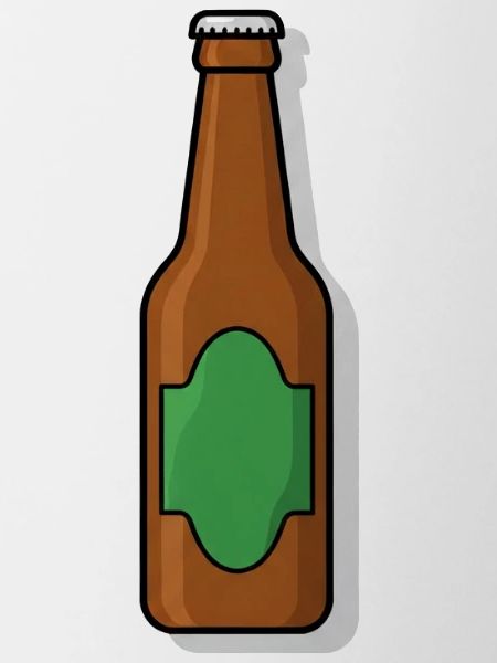 Retro Bierflasche Illustration
