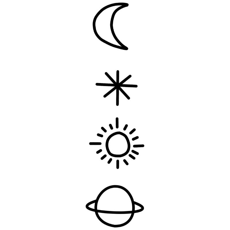 Lune Étoiles Soleil