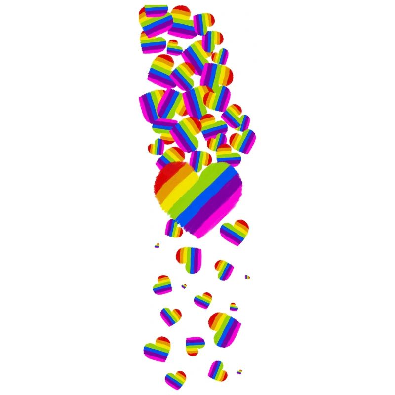 Pride Regenbogenherz Wasserfall