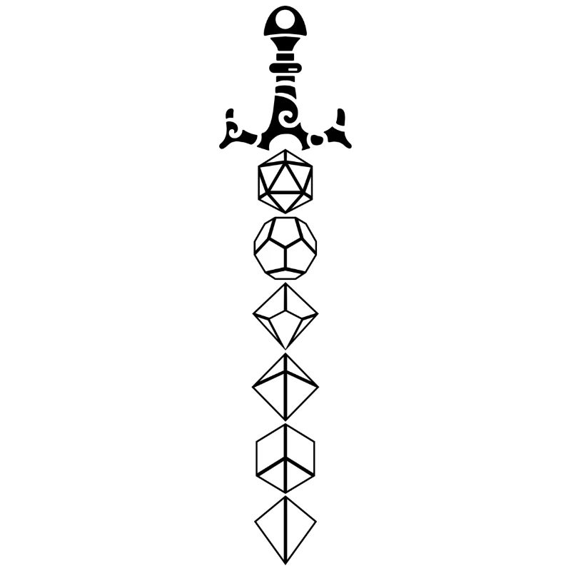 Épée de dés de donjon