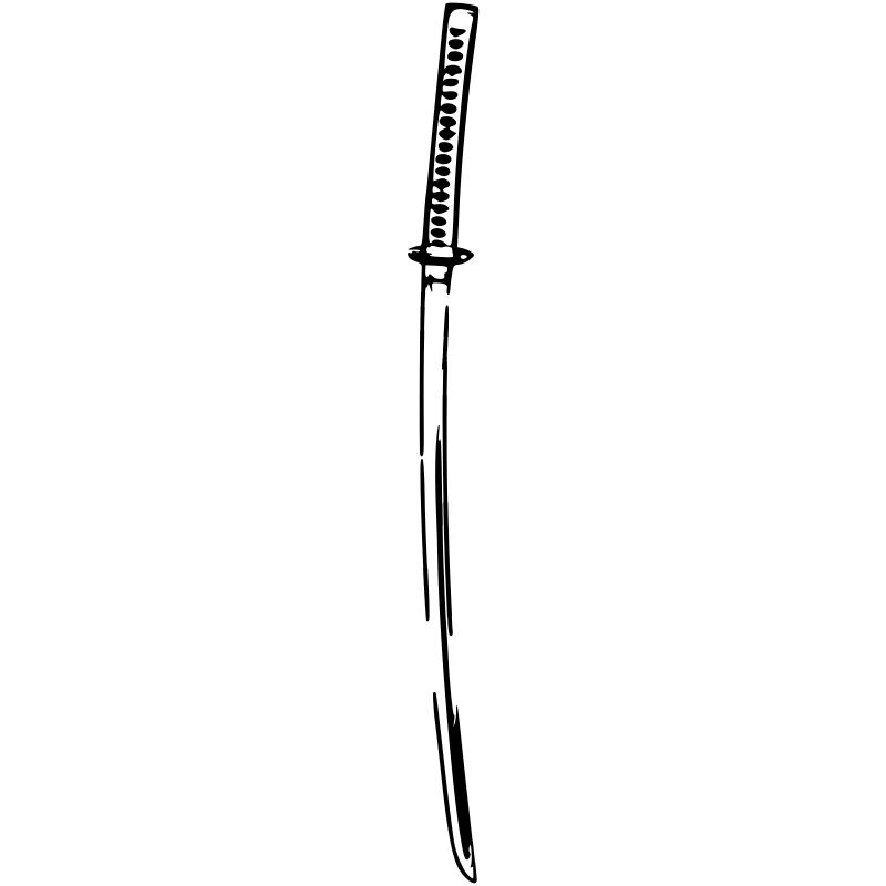 Samurai Japan Katana Ninja Schwert retro Vektor