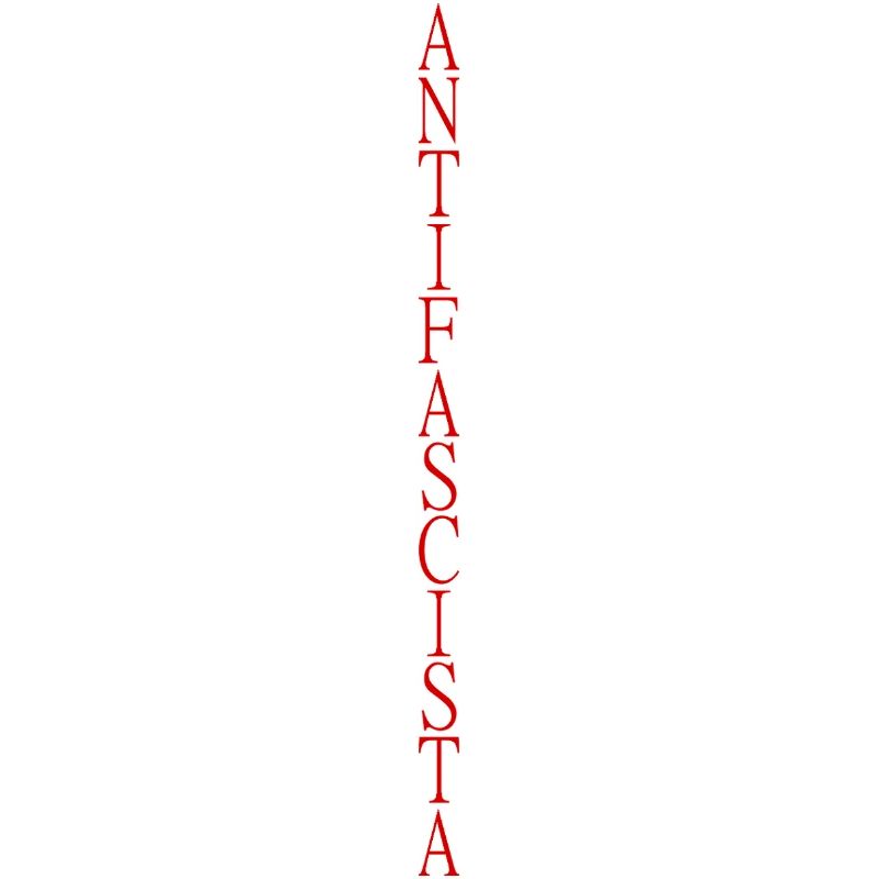 lettrage antifasciste vertical élégant