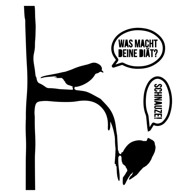 Vogel Diät Schnauze dick Spruch Vögel lustig