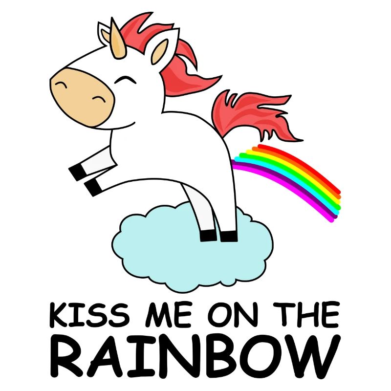 me baiser sur l'arc en ciel licorne arc-en-mignon