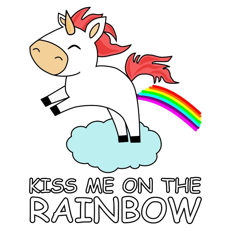me baiser sur l'arc en ciel licorne arc-en-mignon