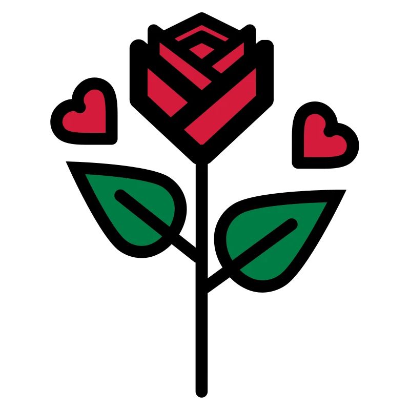 Valentine's Rose with heart