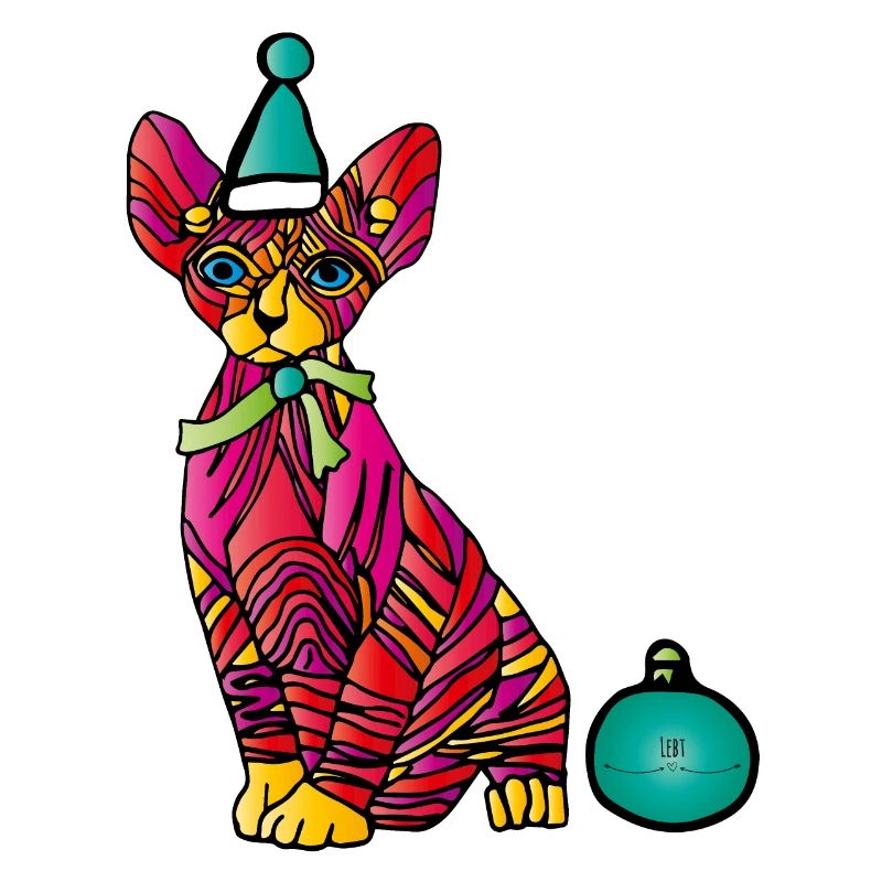 Chat de Noël moche