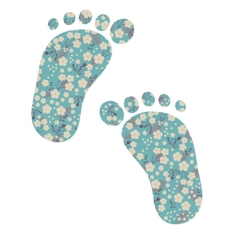 turquoise liberty footprints