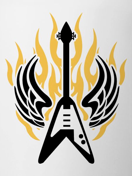guitar wing flame