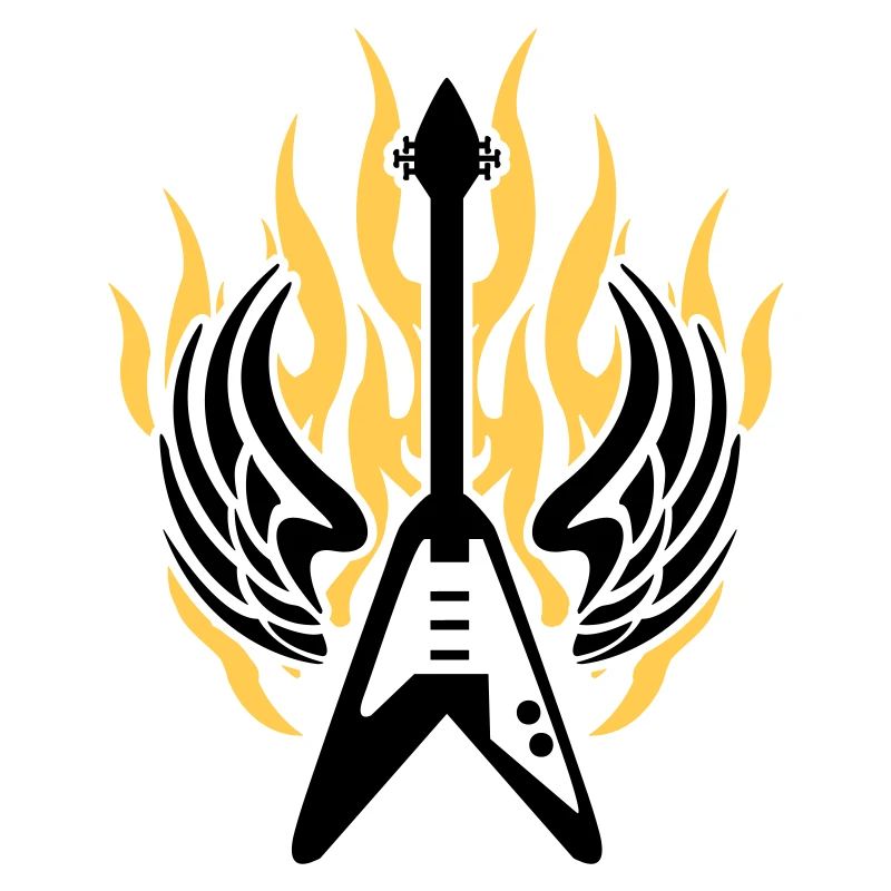 guitar wing flame