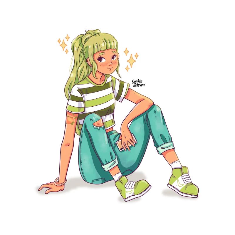 Fille verte