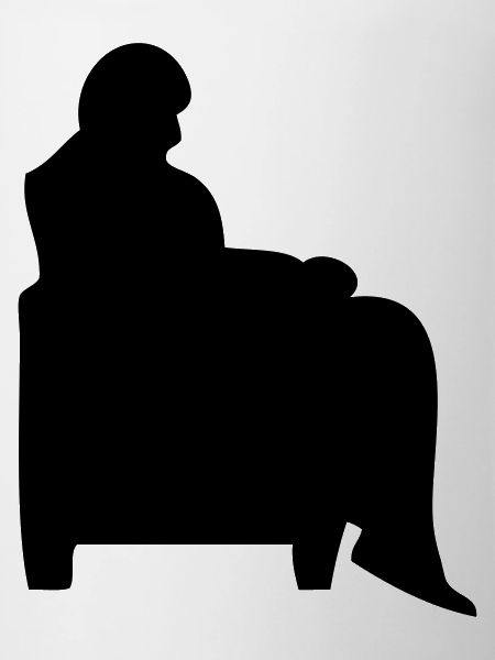 Mann sitzender Sessel Canape alt