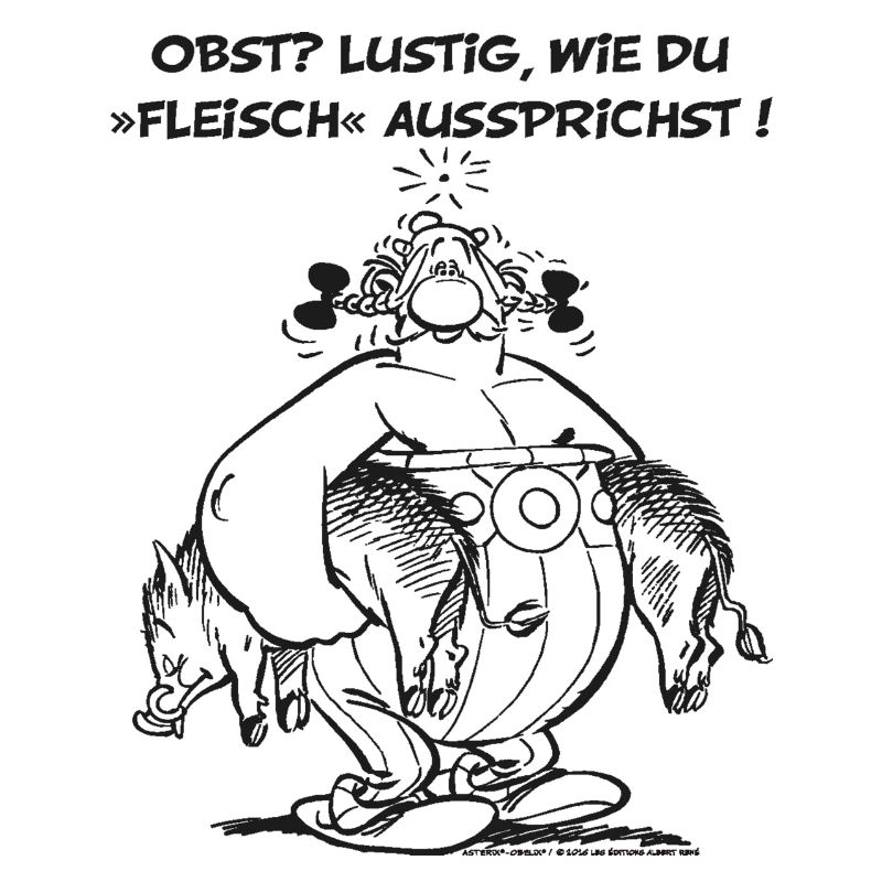 Asterix Obelix Obst Fleisch lineart