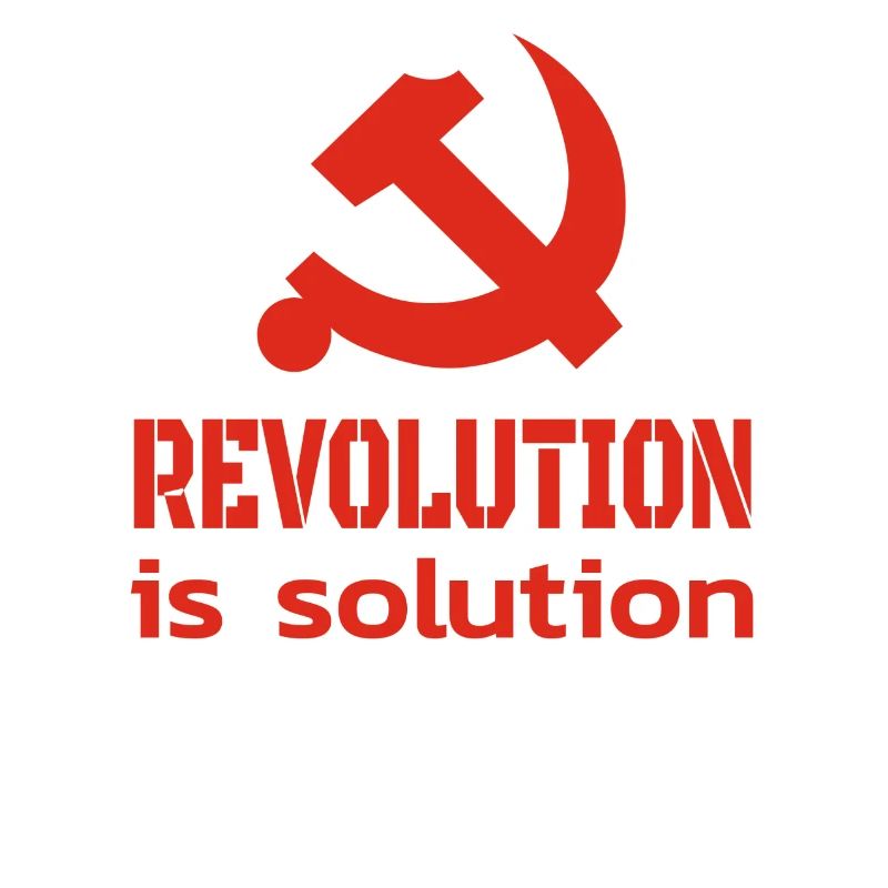 Revolution is the solution communism slogan