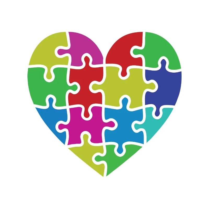 Coeur puzzle patch coeur